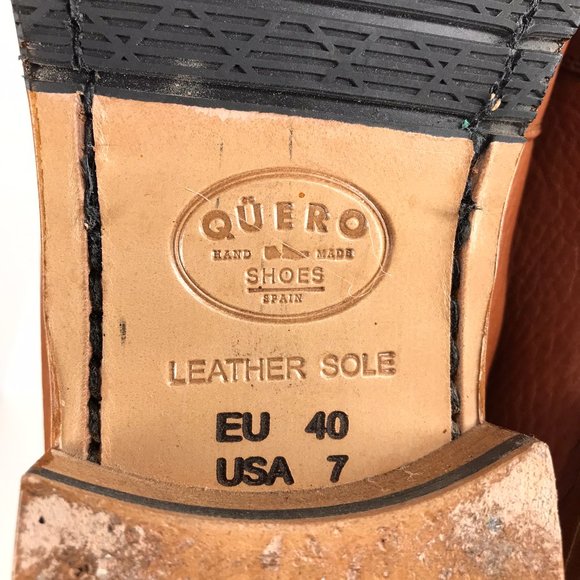 Quero Leather Handmade Shoes The Madison Glove Brown Pattered Loafer